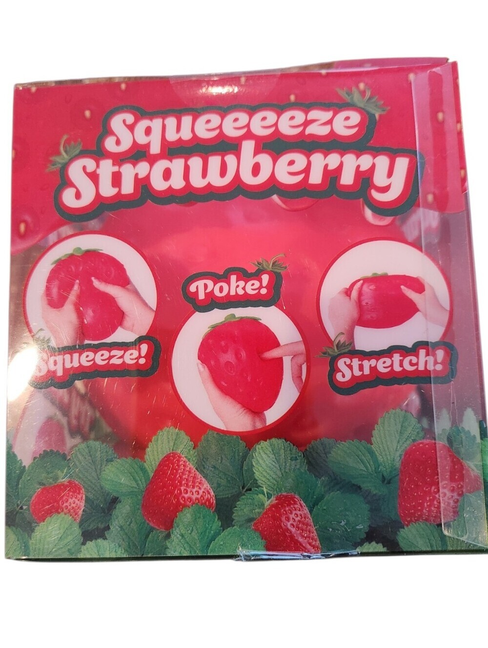 NEW Sunny Days Squeeze Strawberry Jumbo Size Squeeze Poke Stretch Stress Ball